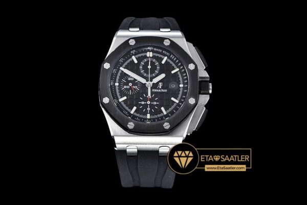 AP0375D – AP Royal Oak Chrono SSRU Black JHF A3126 Secs@9 modelleri