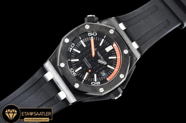 AP0523B -Royal Oak Diver 15707 CERRU Black XF V2 Swiss 2836 Mod modelleri