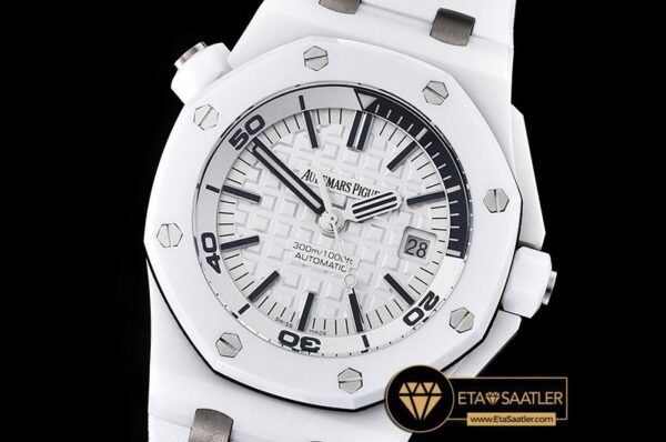 AP0546 – Royal Oak Diver 15707CE CERRU White JF V2 MY9015 Mod modelleri