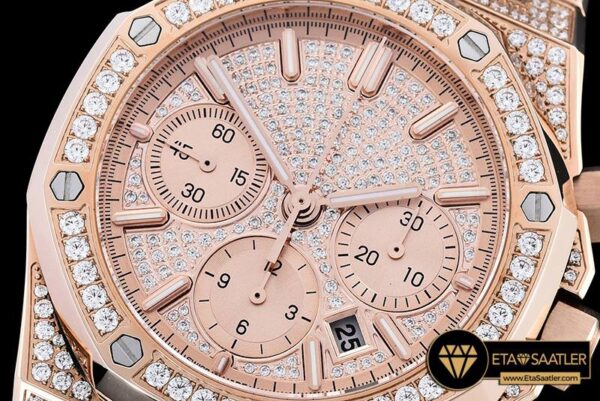AP0385A – Royal Oak Chronograph 26322O RGRG Diams A7750 modelleri