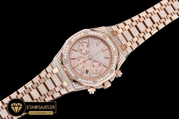 AP0385A – Royal Oak Chronograph 26322O RGRG Diams A7750 modelleri