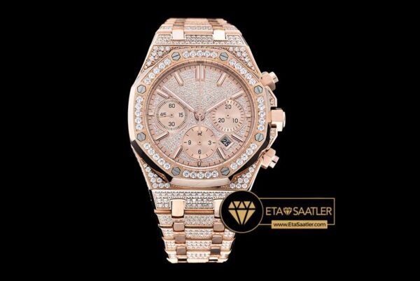 AP0385A – Royal Oak Chronograph 26322O RGRG Diams A7750 modelleri