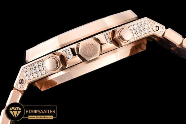 AP0385A – Royal Oak Chronograph 26322O RGRG Diams A7750 modelleri