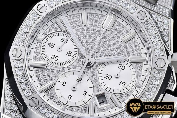 AP0385B – Royal Oak Chronograph 26322O SSSS Diams A7750 modelleri