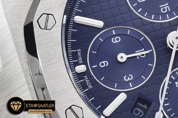 AP0386A – Royal Oak Chronograph 26320ST SSSS Blue JHF A7750 modelleri