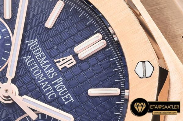 AP0387C – Royal Oak Chronograph 26320ST RGRG Blue JHF A7750 modelleri