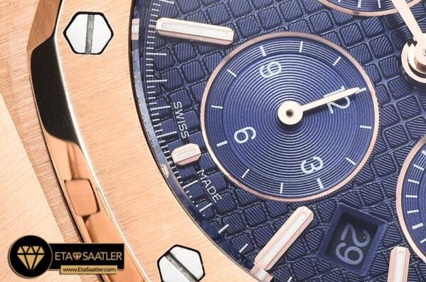AP0387C – Royal Oak Chronograph 26320ST RGRG Blue JHF A7750 modelleri