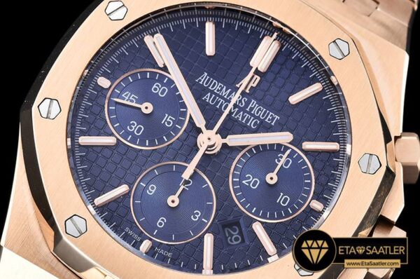 AP0387C – Royal Oak Chronograph 26320ST RGRG Blue JHF A7750 modelleri