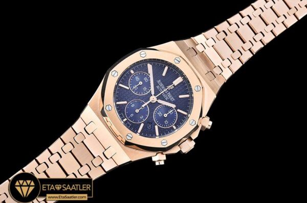 AP0387C – Royal Oak Chronograph 26320ST RGRG Blue JHF A7750 modelleri