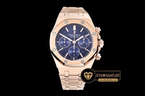 AP0387C – Royal Oak Chronograph 26320ST RGRG Blue JHF A7750 modelleri