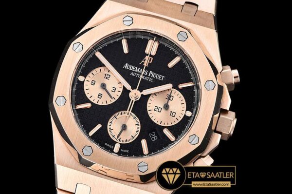 AP0552 – Royal Oak Chronograph 26320ST RGRG Black JHF A7750 modelleri