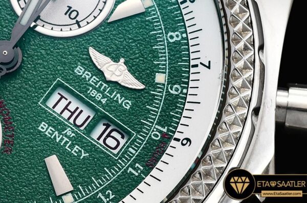BSW0334D – Bentley GT 44mm SSSS Green Textured BP Ult Asia 7750 modelleri