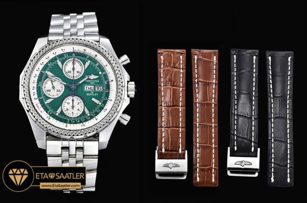 BSW0334D – Bentley GT 44mm SSSS Green Textured BP Ult Asia 7750 modelleri