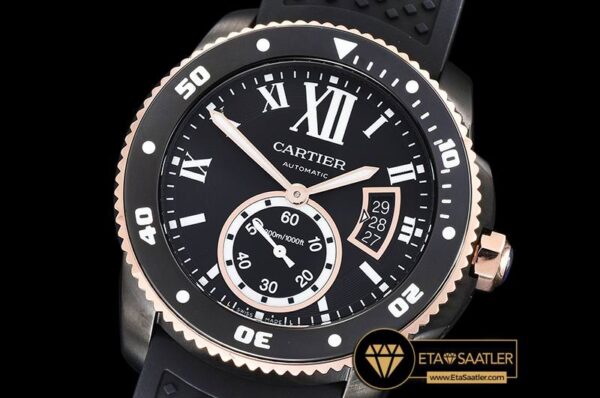 CAR0382B – Calibre de Cartier DLCRGRU Blk JJF 11 Asia 23J Mod modelleri