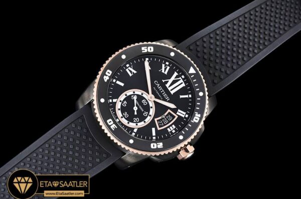 CAR0382B – Calibre de Cartier DLCRGRU Blk JJF 11 Asia 23J Mod modelleri
