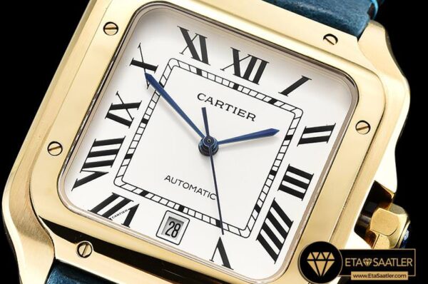 CAR0427D – Santos De Cartier 2018 Mens YGLE (Blue) Wht Miyota modelleri