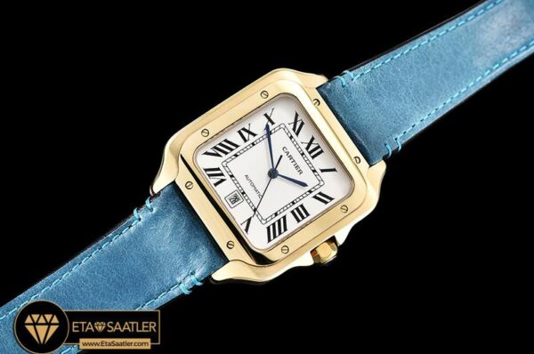 CAR0427D – Santos De Cartier 2018 Mens YGLE (Blue) Wht Miyota modelleri