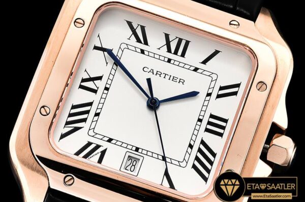 CAR0429B – Santos De Cartier 2018 Mens RGLE Wht Swiss Qtz modelleri