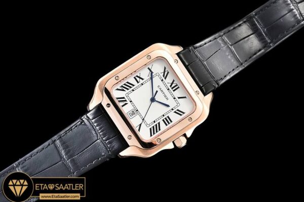 CAR0429B – Santos De Cartier 2018 Mens RGLE Wht Swiss Qtz modelleri
