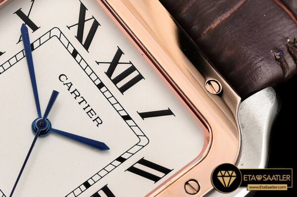 CAR0429C – Santos De Cartier 2018 Mens RGSSLE Wht Swiss Qtz modelleri