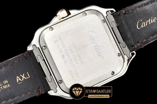 CAR0429C – Santos De Cartier 2018 Mens RGSSLE Wht Swiss Qtz modelleri