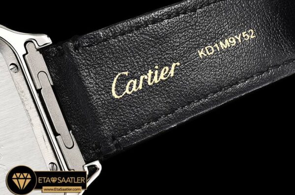 CAR0429D – Santos De Cartier 2018 Mens SSLE (Blk) Wht Swiss Qtz modelleri