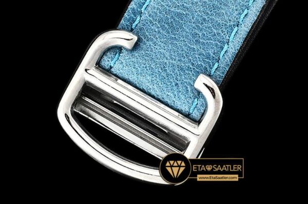 CAR0429E -Santos De Cartier 2018 Mens SSLE (Blue) Wht Swiss Qtz modelleri