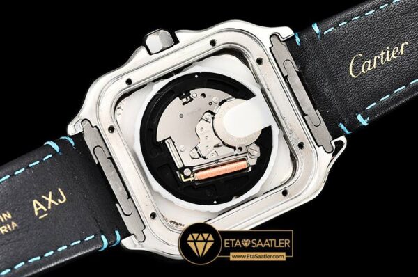 CAR0429E -Santos De Cartier 2018 Mens SSLE (Blue) Wht Swiss Qtz modelleri