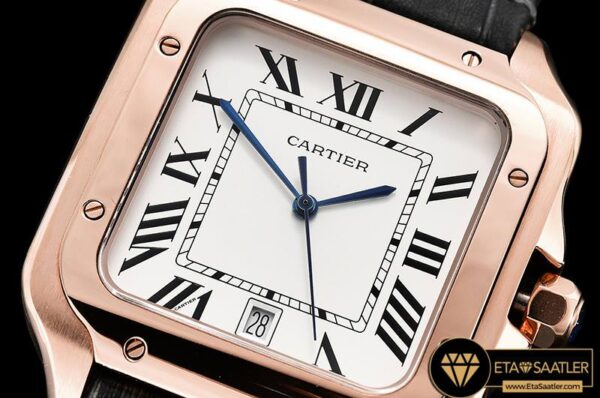 CAR0430A – Santos De Cartier 2018 Ladies RGLE Wht Swiss Qtz modelleri