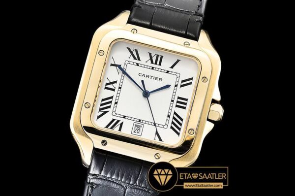 CAR0430B – Santos De Cartier 2018 Ladies YGLE Wht Swiss Qtz modelleri