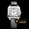 Cartier Santos De Cartier Ladies 2018 Çelik Bezel Siyah Kordon ETA