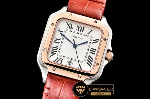 CAR0430F – Santos De Cartier 2018 Ladies RGSSLE Wht Swiss Qtz modelleri