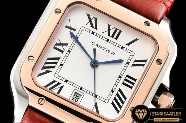 CAR0430F – Santos De Cartier 2018 Ladies RGSSLE Wht Swiss Qtz modelleri