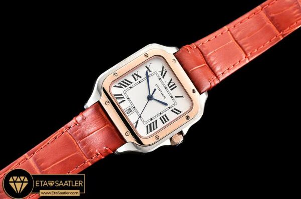 CAR0430F – Santos De Cartier 2018 Ladies RGSSLE Wht Swiss Qtz modelleri