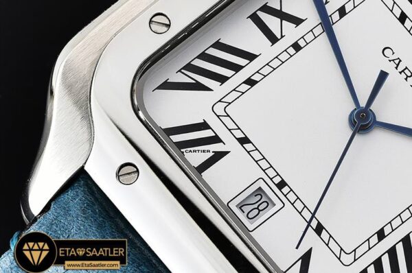 CAR0430G -Santos D Cartier 2018 Ladies SSLE (Blue)Wht Swiss Qtz modelleri