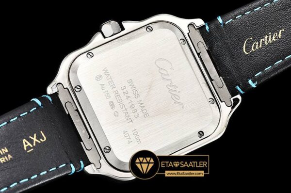 CAR0430G -Santos D Cartier 2018 Ladies SSLE (Blue)Wht Swiss Qtz modelleri