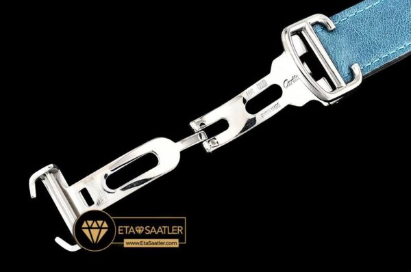 CAR0430G -Santos D Cartier 2018 Ladies SSLE (Blue)Wht Swiss Qtz modelleri