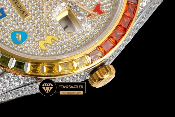 Datejust taşlı rolex datejust elmas bezel pırlanta kadran 41mm 3235 super clone eta (3) 03