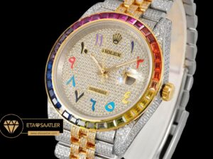 Rolex Datejust Elmas Bezel Pırlanta Kadran 41mm 3235 Super Clone ETA