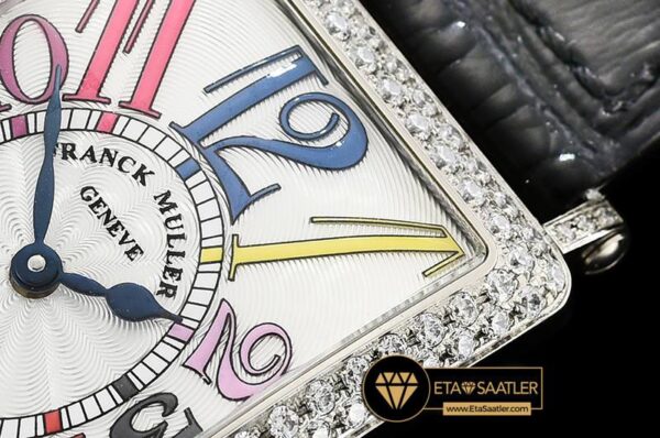 FM147A -Long Island Ld 952QZ DIAMSSLE (Blk) Wht GF Swiss Qtz modelleri