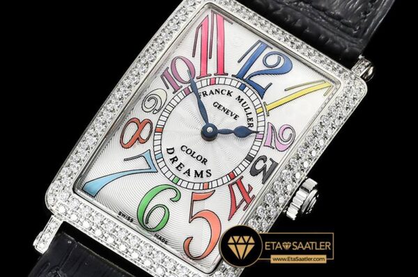 FM147A -Long Island Ld 952QZ DIAMSSLE (Blk) Wht GF Swiss Qtz modelleri