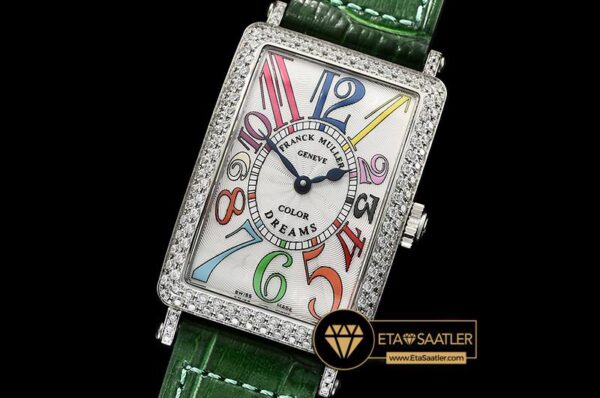 FM147B -Long Island Ld 952QZ DIAMSSLE (Grn) Wht GF Swiss Qtz modelleri