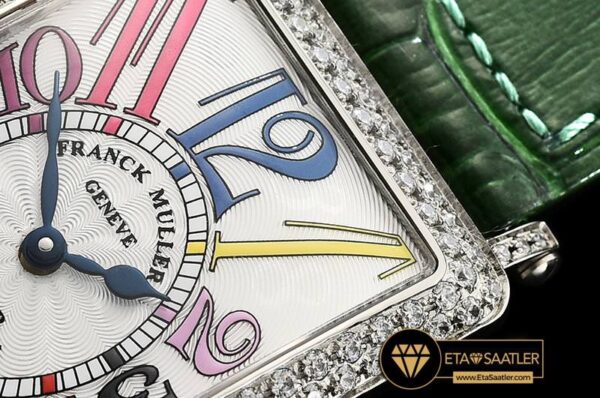 FM147B -Long Island Ld 952QZ DIAMSSLE (Grn) Wht GF Swiss Qtz modelleri