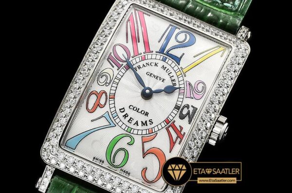 FM147B -Long Island Ld 952QZ DIAMSSLE (Grn) Wht GF Swiss Qtz modelleri