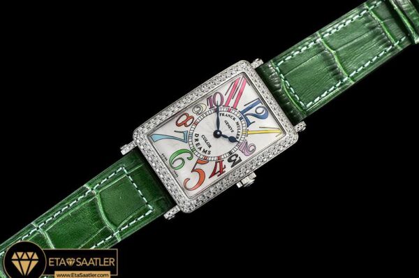 FM147B -Long Island Ld 952QZ DIAMSSLE (Grn) Wht GF Swiss Qtz modelleri