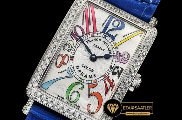 FM147C -Long Island Ld 952QZ DIAMSSLE (Blue) Wht GF Swiss Qtz modelleri