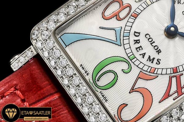 FM147D -Long Island Ld 952QZ DIAMSSLE (Red) Wht GF Swiss Qtz modelleri