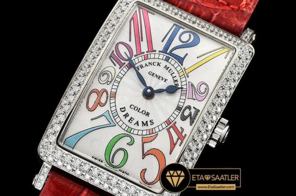 FM147D -Long Island Ld 952QZ DIAMSSLE (Red) Wht GF Swiss Qtz modelleri