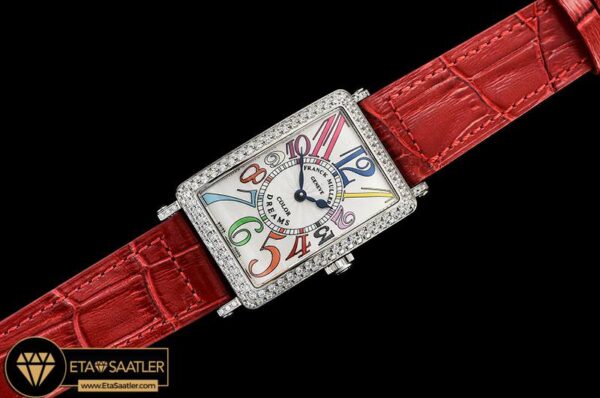 FM147D -Long Island Ld 952QZ DIAMSSLE (Red) Wht GF Swiss Qtz modelleri