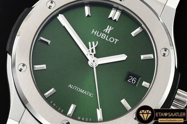 HUB0388 – Classic Fusion Bang 42mm SSLERU Green JJF A2892 Mod modelleri